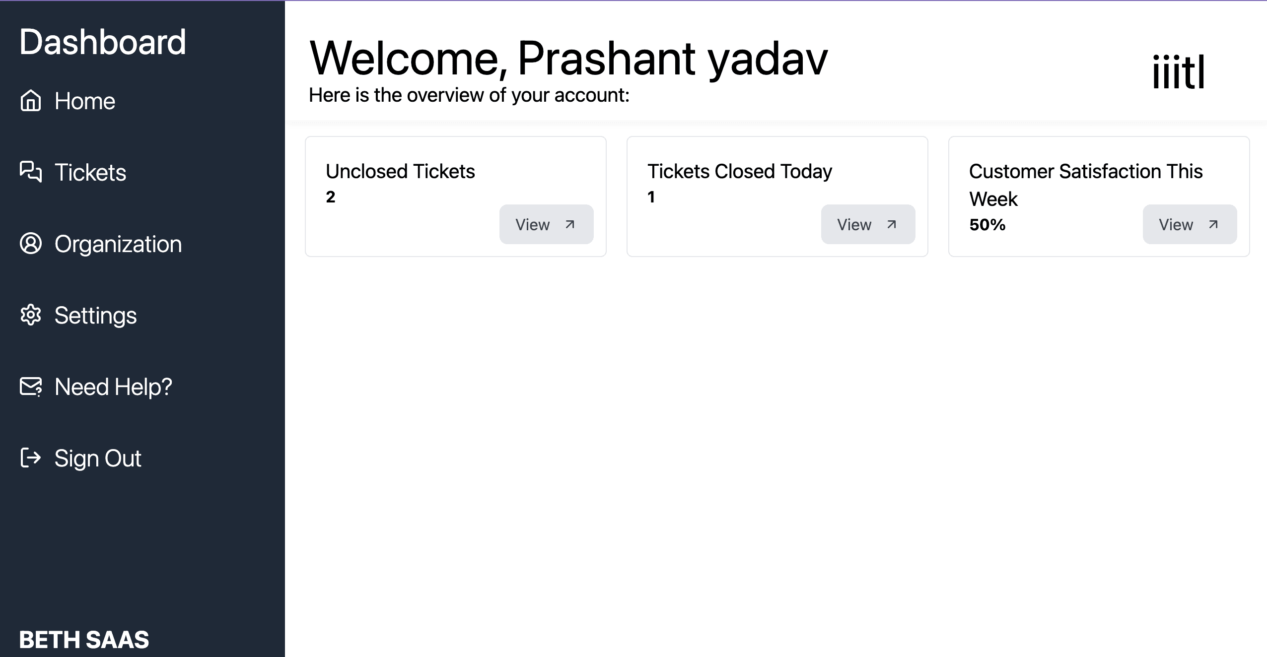 Enterprise Ticketing System screenshot